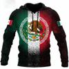 Fashion 3D Print Mexico Flag National Emblem Hoodie Men Tops Autumn Long Sleeve Mexican Aztec Sweatshirt Streetwear Clothing