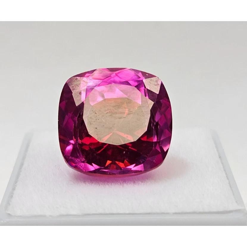 Certified Bi-Color Pitambari Sapphire Cushion Cut 12+ Ct Beautiful Gemstone