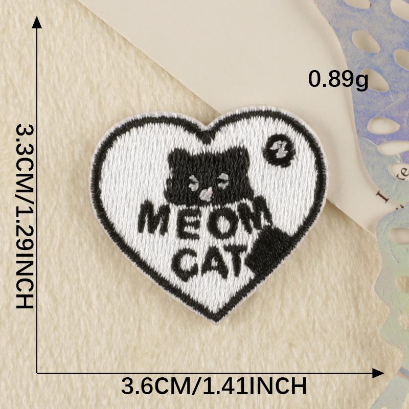 Original Embroidery Label Embroidery Sticker Cartoon Love English Cloth Label Patch Sticker Accessories Cloth Sticker
