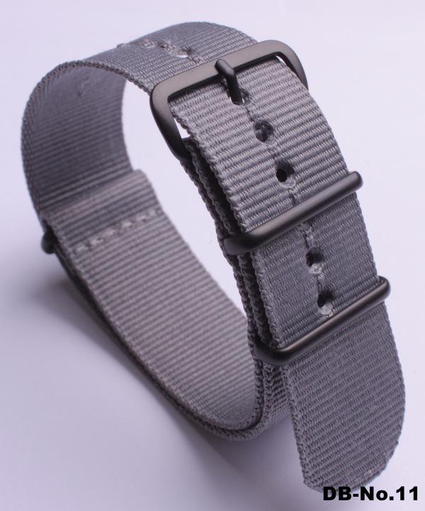 Черный нейлоновый и парусиновый ремешок для часов с вакуумно-нанесенной застежкой