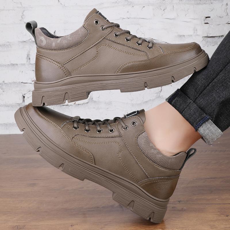 Высококачественные походные ботинки для активного отдыха, мужские ботинки, зимние ботинки, мужские повседневные ботинки на шнуровке с низким верхом, из натуральной кожи, мужские кроссовки