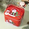 2pcs Decorative Christmas Candy Boxes Handheld Candies Organizers Portable Sweets Tins with Handle for Family Gathering