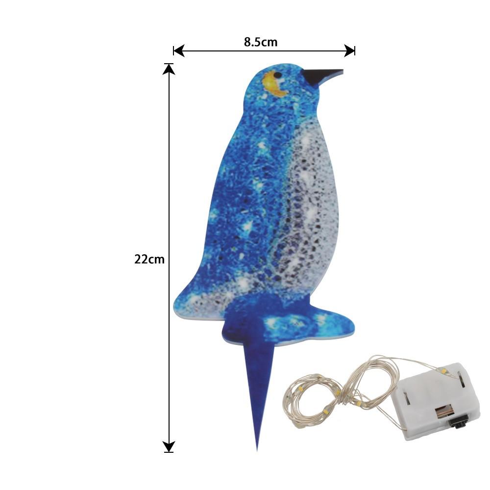 Светящееся рождественское украшение в виде пингвина, светодиодное рождественское уличное украшение в виде пингвина со светящимся рождественским дворовым искусством, рождественская атмосфера 2024 года