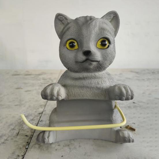 Настенный держатель для туалетной бумаги, простая установка, реалистичный держатель для бумажных полотенец в виде кошки, украшение для ванной комнаты