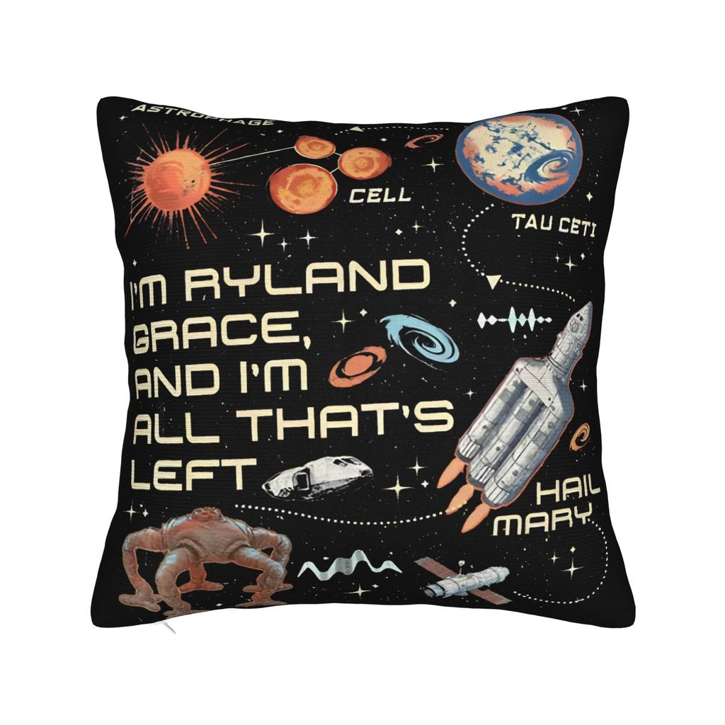 Decorative Pillow Cover Project Hail Mary Movie Stuff Sofa Throw Pillow Case Cover Zippered Multi-Size