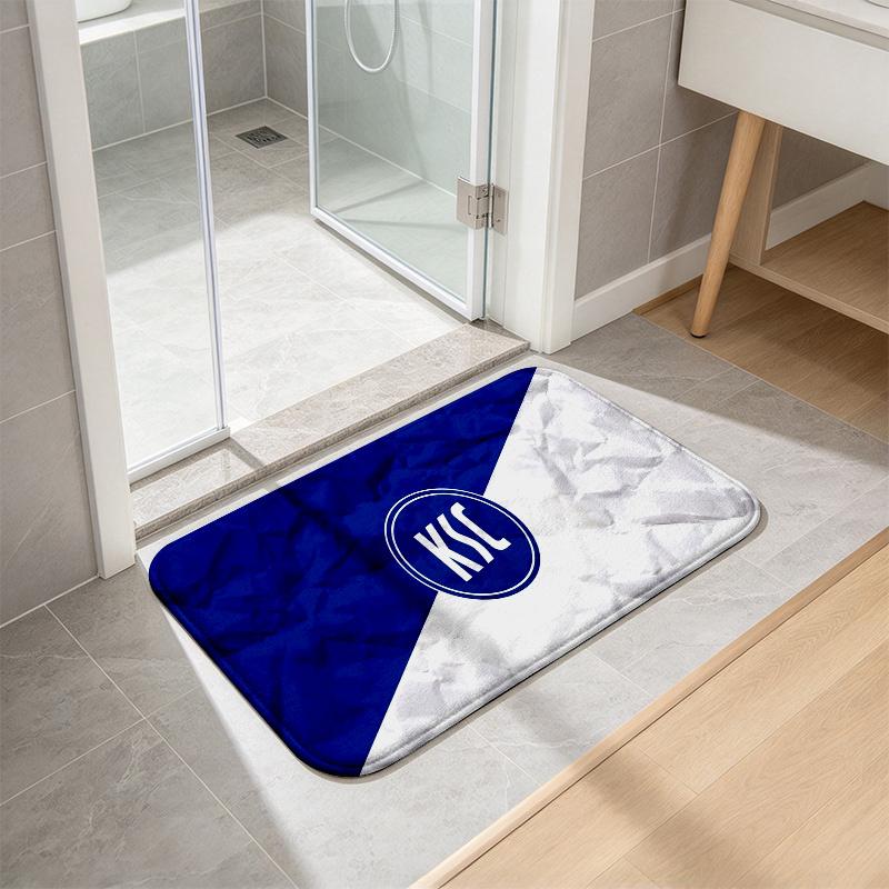 Karlsruher Sc Flannel Kitchen Mat Christmas Soft Area Rug Non Slip Floor Carpet Home Decoration