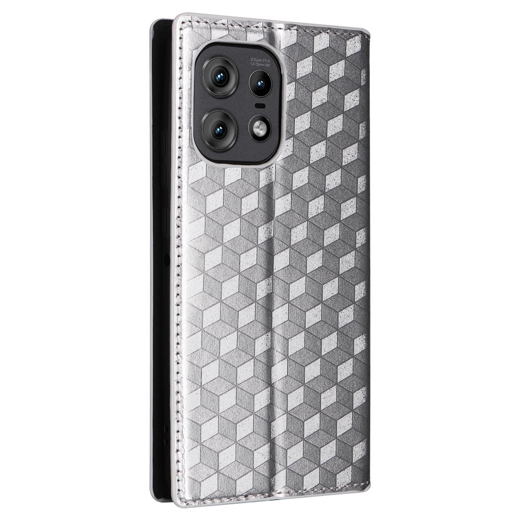 For Motorola Edge 50s Pro 5G/Edge 50 Pro 5G/Edge 50 5G Wallet Case Magnetic Closing Rhombus Leather Phone Cover