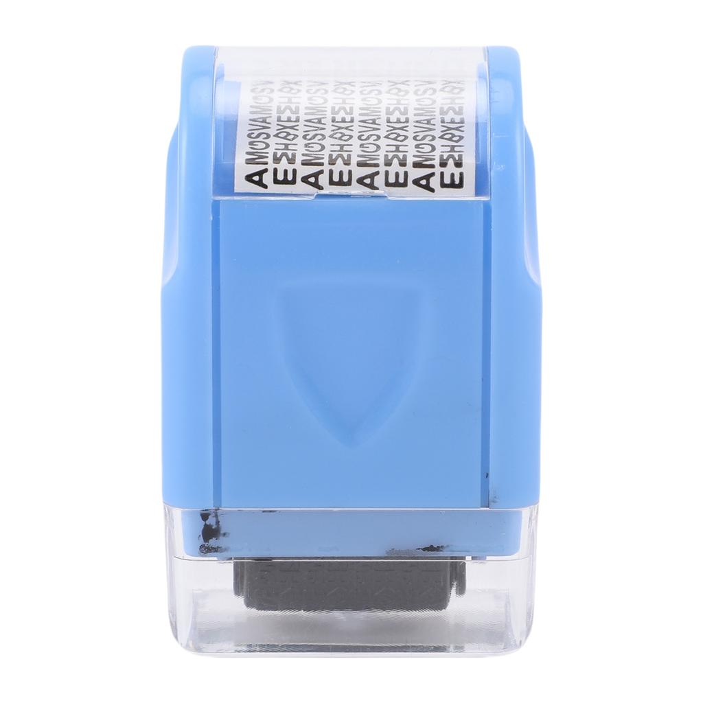 ID Protector Ink Roller Stamp Blue Compact ID Confidential Security Roller for Checks Bank Statements
