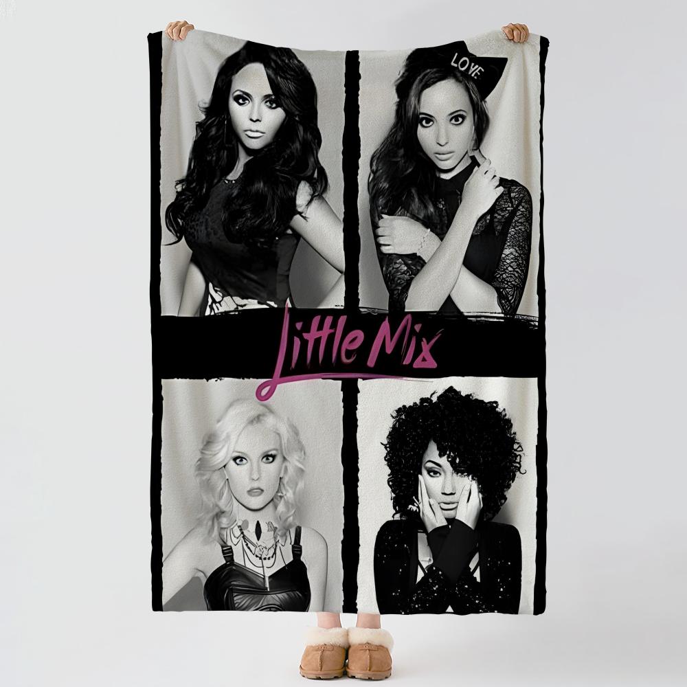 Музыка L-Little Mix-x Бросок Толстый Комфорт Фланелевое Одеяло, Многоцелевое Использование В помещении На улице Ежедневный Сон