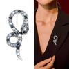 Unique Women Brooch Pin with Sparkling Rhinestones Unique Snake Brooch Alloy Texture for Multifuntional Outfit Styling