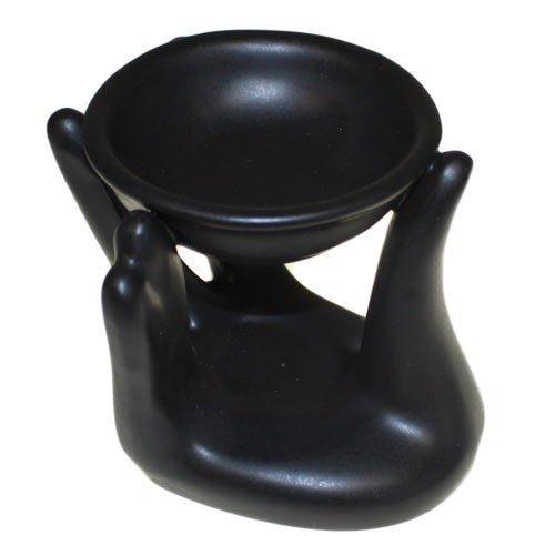 Oil And Wax Melt Burner Helping Hand Black