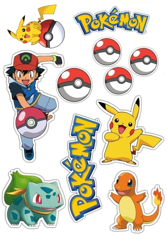 Вафля для торта Pokemon Персонажи Pokemon Wz1
