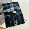 2024 Luxury Korean-Style Women's Wool Plaid Scarf - Warm, All-Season Shawl