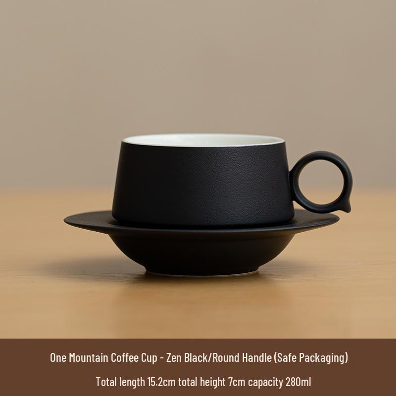 High-End Gradient Ceramic Coffee Cup & Saucer Set for Afternoon Tea