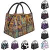 Пользовательские Старшие Арканы Таро Винтаж Лоскутные Ланч-Бэги Женские Термоохладители Изолированный Ланч-Бокс Для Пикника Кемпинга Путешествия