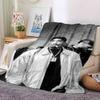 1 шт. Плед в стиле Hip Hop 2Pac, Мягкий, Легкий, Для всех сезонов, Многоцелевой плед для дивана, кровати, офиса и пикников, Французский стиль с культовыми обложками альбомов и цитатами