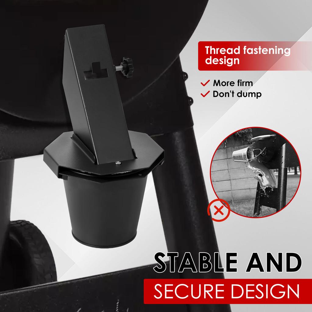 Grease Bucket with Lid and 12-Pack Liners Carbon Steel Leak Proof Drip Bucket Smoker Bucket for Traeger, Pit Boss, Z Grills, Rec