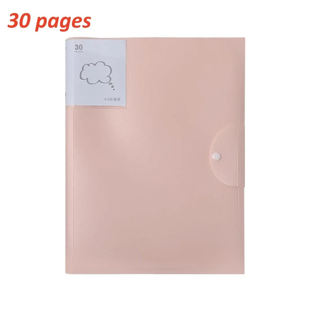 1pc 20/30/40 Pocket File Folder Picture Album Document Bag File Folder Art Work Collection Organizer Office Student Supplies