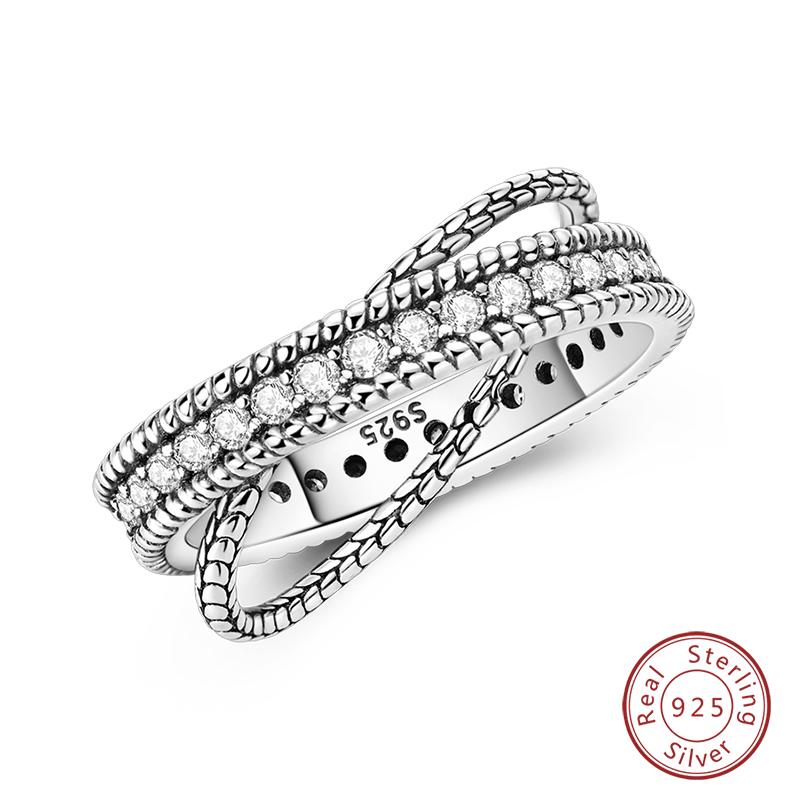925 Sterling Silver Heart Shaped Infinite Minimalist Rings Hollow Celtic Knot Rings for Women Elegant Engagement Wedding Jewelry