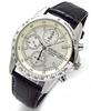 SEIKO Chronograph Watch with Genuine Leather Officially Distributed In Japan by Seiko Strap, White, SND363P1
