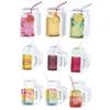 9 3D Stickers - Mason Jar Drinks 5 Cm