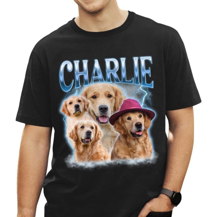DIQADILA Custom Pet Face Vintage Version 1 - Personalized Custom Unisex Tee