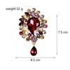 Glitter Sparkle Luxury Vintage Retro Brooches for Girls Elegant Crystal Trendy Jewelry for Women Ladies Accessories Low MOQ