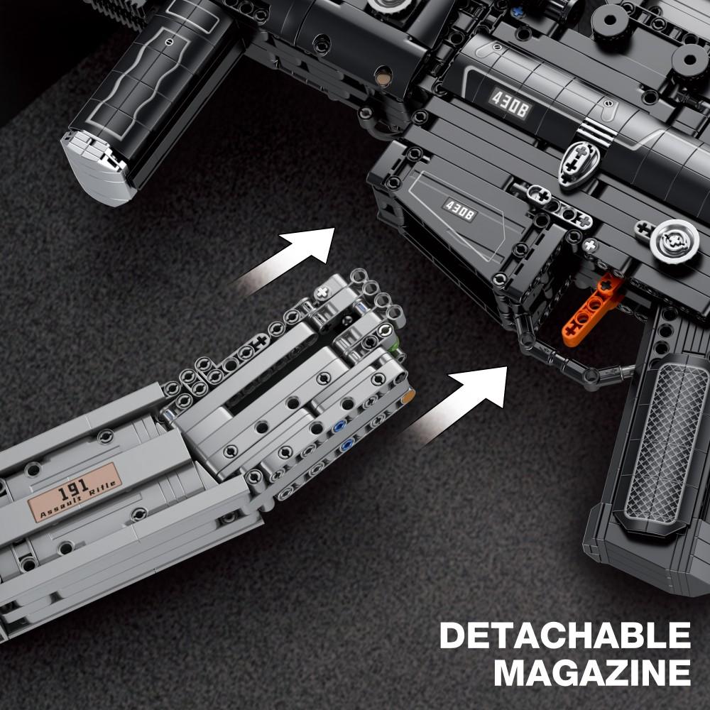 1589 шт. Строительные блоки MCX Tactical Rifle Gun, съемный магазин, модель-имитация пистолета, кирпичики, игрушки для детских варгеймов, праздничные подарки