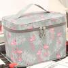 Женский милый чехол для макияжа с принтом, вместительный дорожный косметический органайзер, большая коробка для хранения, сумки