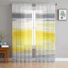 Orange Gray Abstract Texture Curtains For Bedroom Living Room Decoration Sheer Curtains