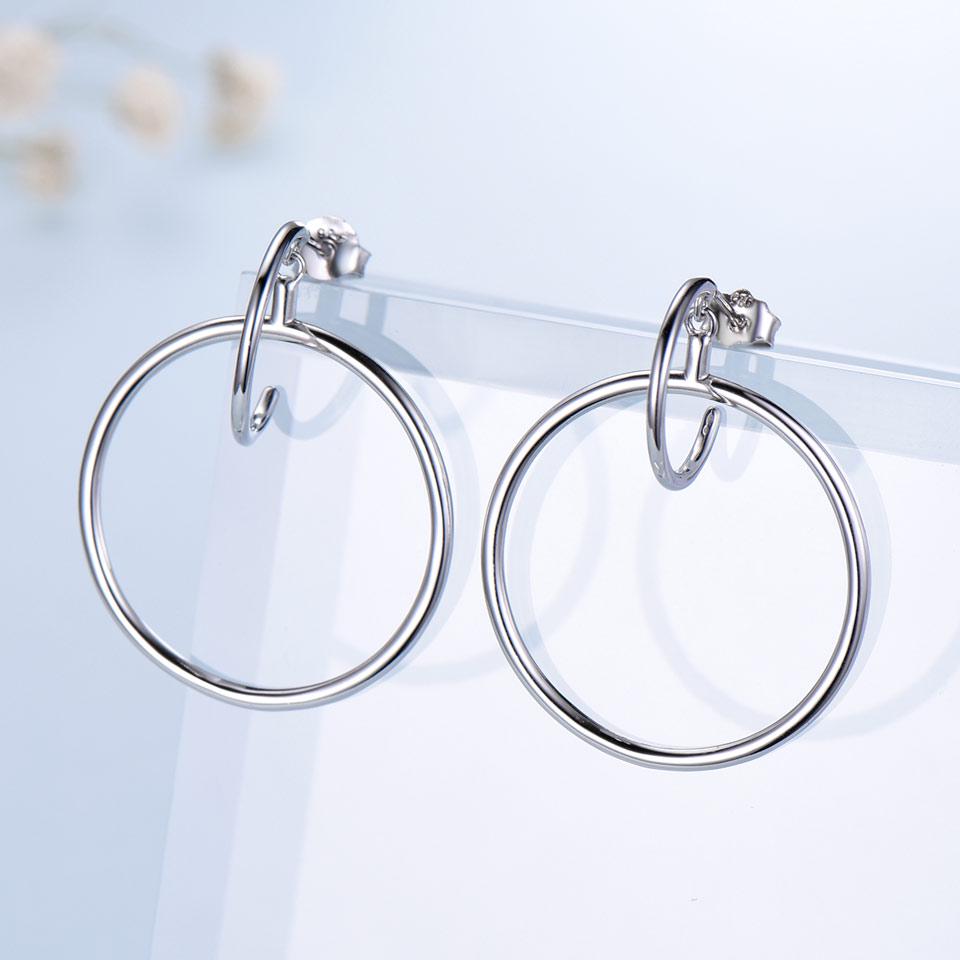 Umcho Серьги для женщин Серебряные серьги-кольца с кристаллами CZ красивые серьги для свадебных аксессуаров