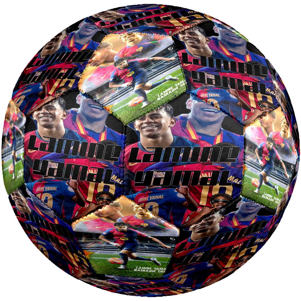 Lamine Yamal's Champion Celebration Moment Size 5 Soccer Ball Machine-Stitched Indoor/Outdoor Training and Matches Sports Enthusiast Gifts