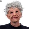 Полная голова Хэллоуин Страшный ужас Старик Резиновая крышка для лица Косплей Реквизит для вечеринки