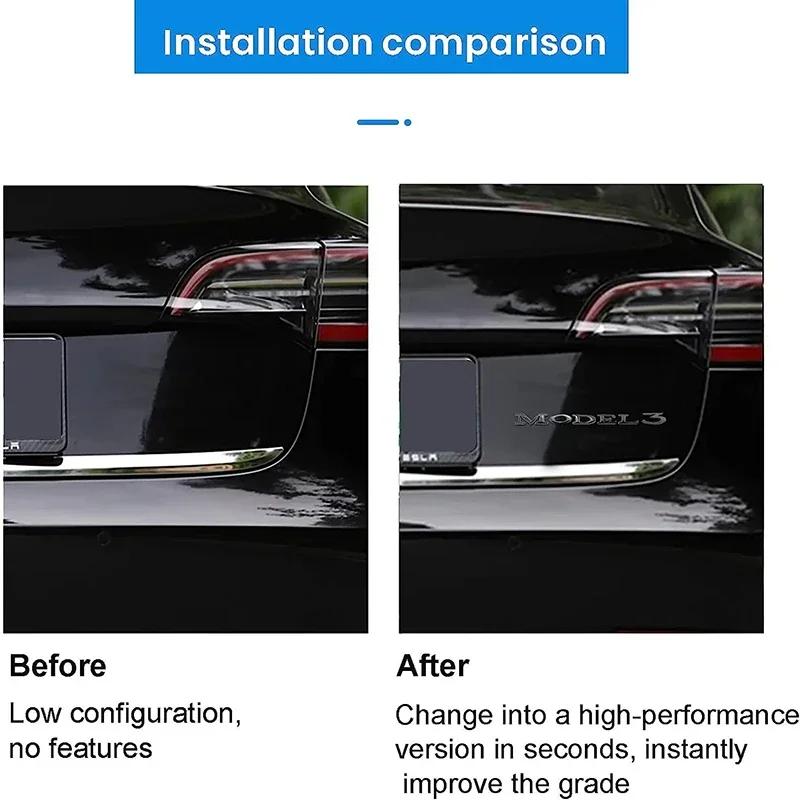 ysdkf1 Original 3D ABS Letters Logo For Tesla MODEL 3 Y Car Rear Tailgate Trunk Emblem Badge Decal Stickers Auto Styling Accessories