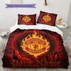 Manchester United F Custom Name Pattern Bedding,Quilt Set Quilt Cover Pillowcase Home Birthday Gift(1 * duvet cover + 2 * pillowcase, without core)