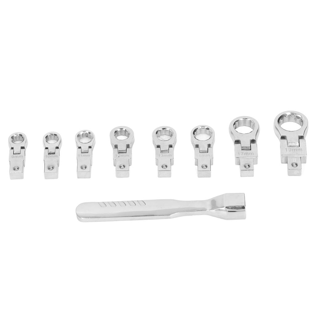 9 шт. сменных гаечных ключей с храповым механизмом, набор из хром-ванадиевой стали для автомобильной промышленности