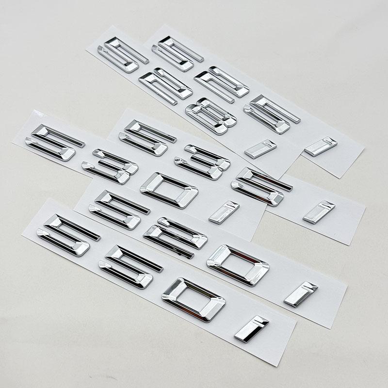 3D ABS Car Letters Logo 520i 528i 530i 535i Badge Sticker Rear Trunk Emblem For BMW 5 Series 530i 520i Tail Marking Accessories