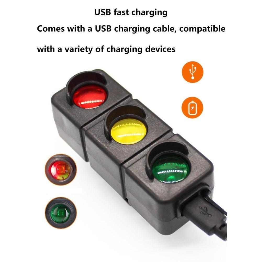 Светодиодный задний фонарь для велосипеда, перезаряжаемый через USB, с несколькими режимами и противоскользящим зажимом для улучшения видимости в ночное время.
