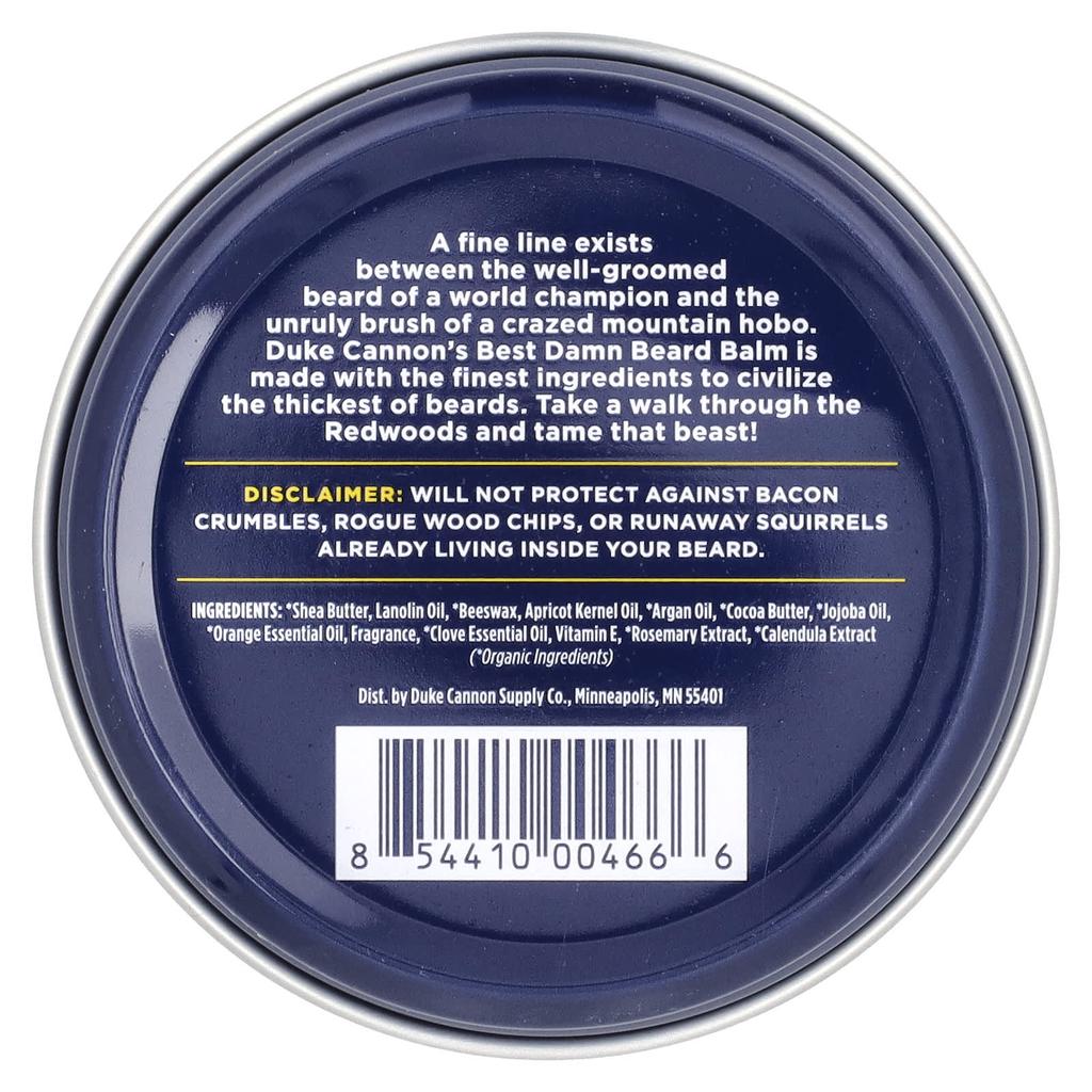 Duke Cannon Supply Co. Best Damn Beard Balm, Redwood, 48G(1.6Oz)