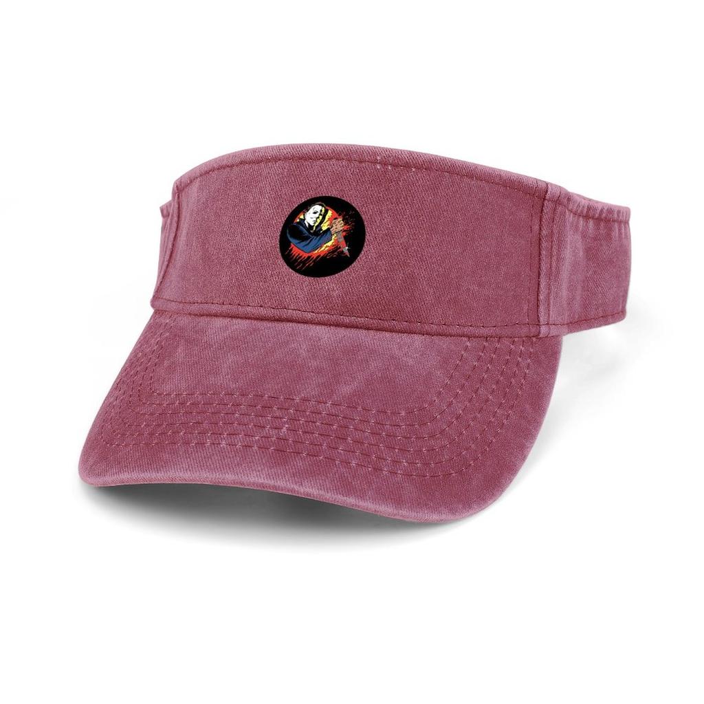 Ужас Хэллоуин Майкл Майерс Солнцезащитный козырек Дырявый верх Ковбойские шляпы унисекс Женские спортивные бейсбольные теннисные кепки для гольфа Кепки с открытым верхом на заказ