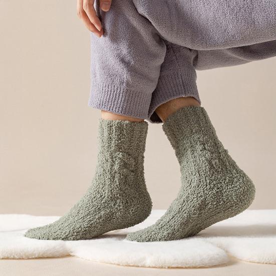 Women's Fuzzy Coral Fleece Slipper Socks Thick Cozy Soft Warm Home Floor Socks Winter Thermal Sleep Socks