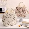 With Side Pockets Lunch Cooler Bag Corduroy Food Pouch New Picnic Handbag  for Kid School