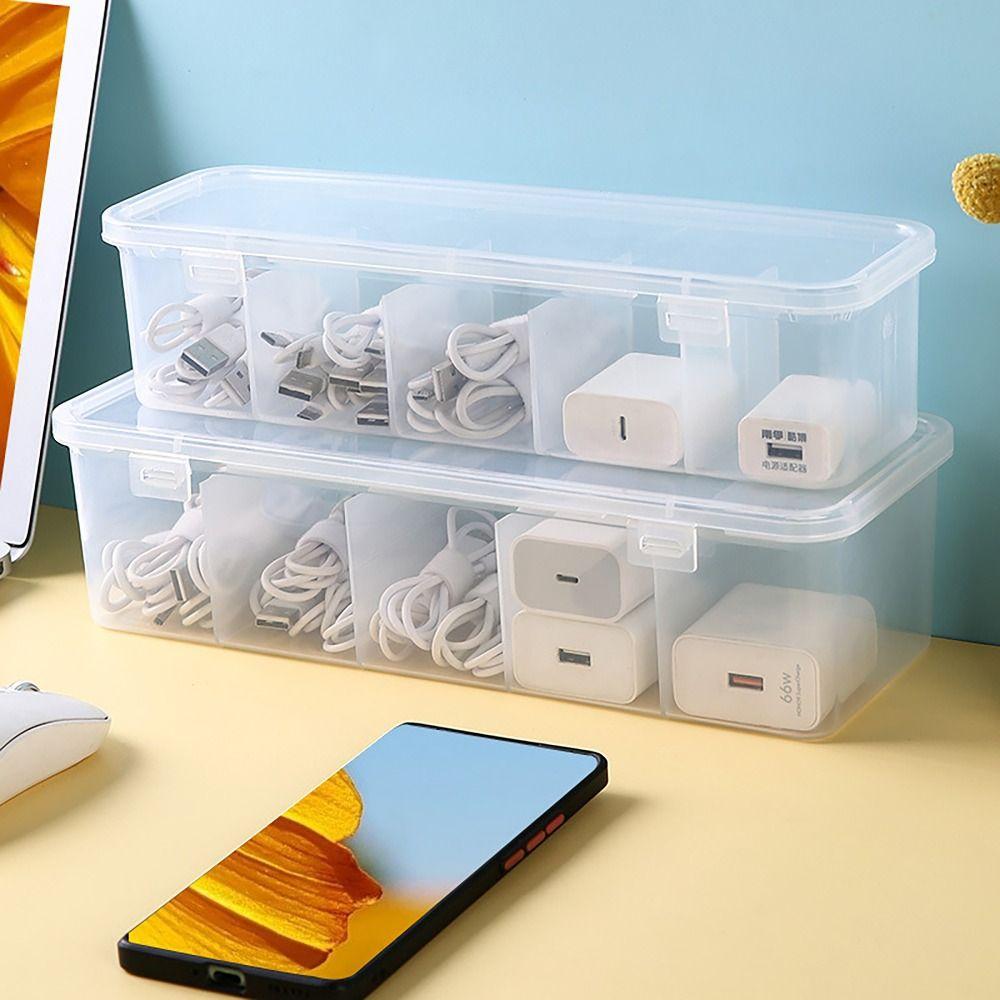 Case Classification Data Cable Organizer Transparent Desktop Organizer  for Office Home