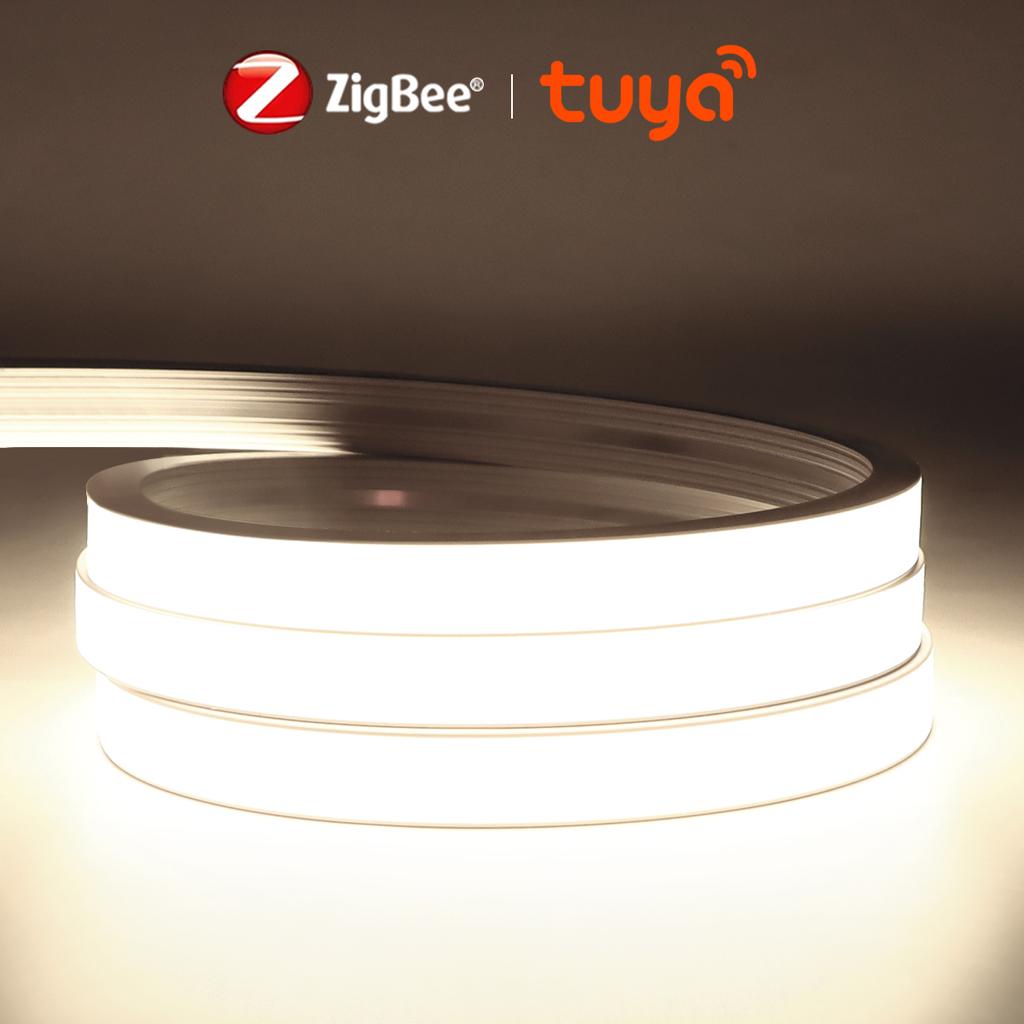 Smart ZigBee 3.0 USB 5V COB LED Strip Neon Light Work with Tuya HUB Bridge Echo Plus APP/Alexa Voice Control Ambiance TV Lights