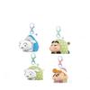 Crayon Shin-chan Flocking Party Blind Box Pendant: Cute Lying Pose Anime Toy Ornament