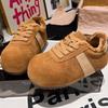 Осенние и зимние немецкие тренировочные туфли обувь новая бархатные Birkenstocks круглая голова ретро повседневные спортивные пушистые туфли