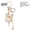 Butterfly Wings Fairy Keychain Flower Rhinestone Charm Cute Dazzling Sparkly