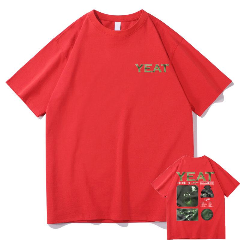 Limited Edition Rapper Yeat New Album Print Tshirt Men Women Hip Hop Round Neck Oversized Tshirt Mens Fashion Loose Streetwear