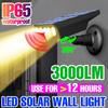 Светодиодный солнечный настенный светильник 5 В, уличный садовый светильник с датчиком движения, уличный прожектор IP65, водонепроницаемая лампада для освещения двора