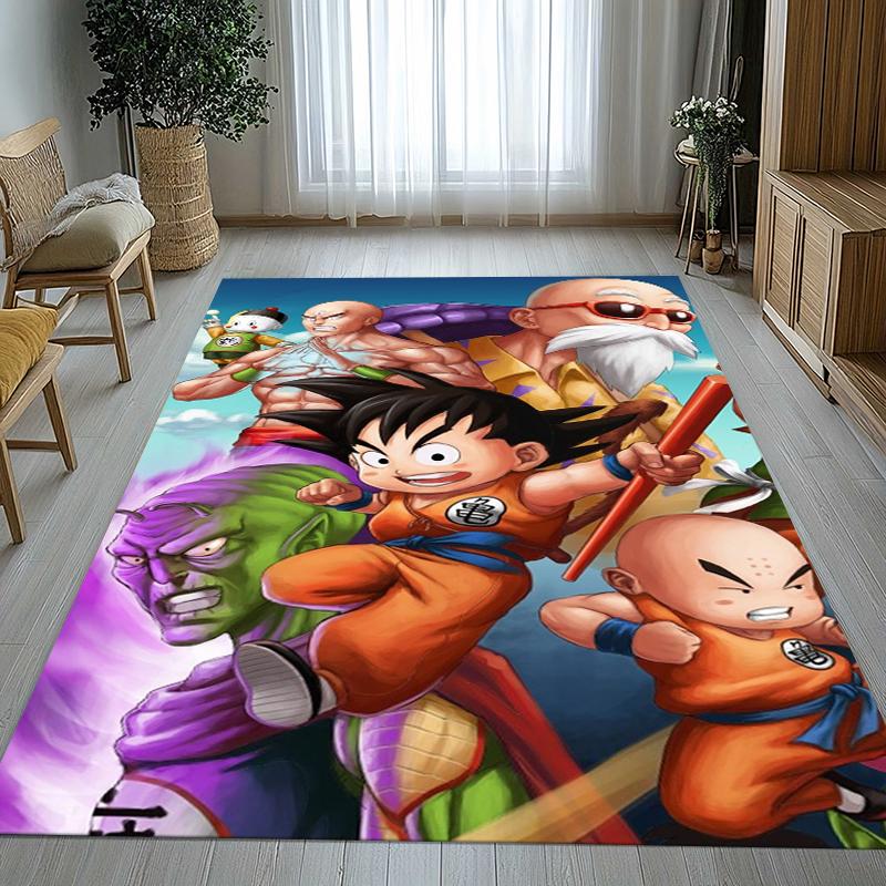 Anime D-Dragon Ball Game Cartoon Living Room Non-Slip Area Rug Soft Carpet for Bedroom Kids Playroom Sofa,Home Decor Doormat